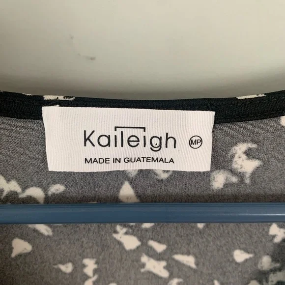 Kaileigh Black and White Wrap Dress - Picture 3 of 3